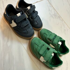 Toddler Green and Navy Velcro Sneaker Bundle